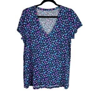 Lilly Pulitzer Etta v neck - Seabreeze Blue Low Tide Navy